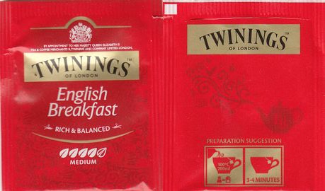 Twinings English Breakfast Tea No Flap Red