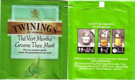 Twinings France Thé Vert Menthe