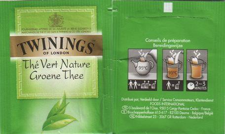 Twinings France Thé Vert Nature