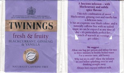 Twinings Fresh & Fruity Blackcurrant Ginseng & Vanilla 2