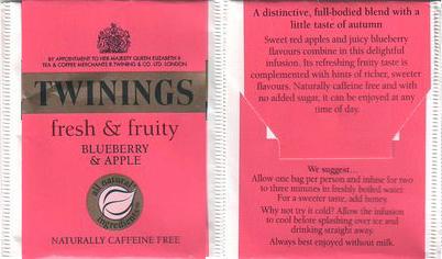 Twinings Fresh & Fruity Blueberry & Apple Paper