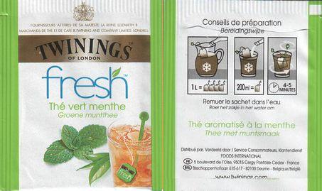 Twinings Fresh Thé Vert Menthe