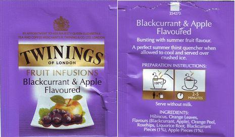 Twinings Fruit Infusions Blackcurrant & Apple Flavoured