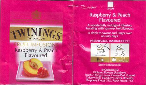 Twinings Fruit Infusions Raspberry & Peach Flavoured