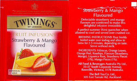 Twinings Fruit Infusions Strawberry & Mango Flavoured