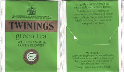 Twinings Green Tea With Orange & Lotus Flower