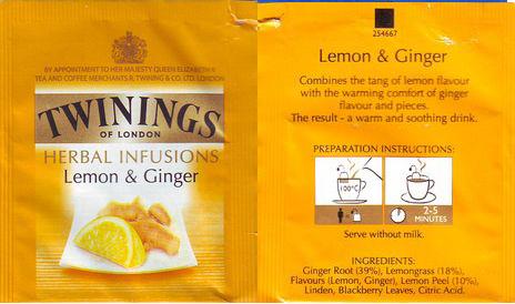 Twinings Herbal Infusions Lemon & Ginger