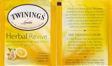 Twinings Herbal Revive Lemon Chinese Ginger