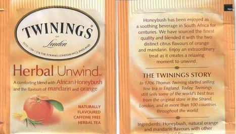 Twinings Herbal Unwind African Honeybush Mandarin Orange