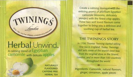 Twinings Herbal Unwind Egyptian Camomile Apples