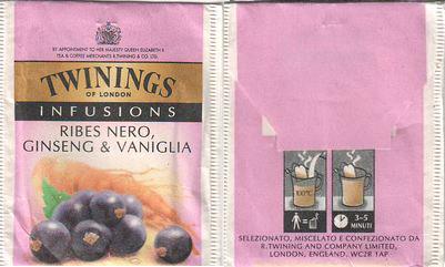 Twinings Ribes Nero Ginseng & Vaniglia Matt