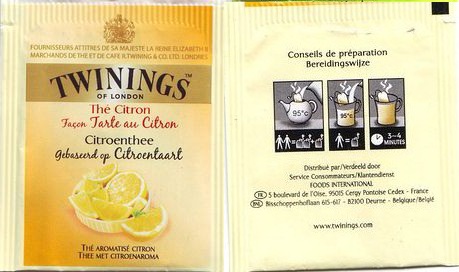 Twinings Thé Citron Facon Tarte Au Citron No Flap