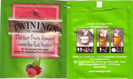 Twinings Thé Vert Fruits Rouges