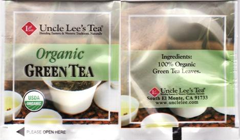 Uncle Lees Tea Organic Green Tea Foil