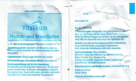 Vitalikum Husten Und Bronchialtee