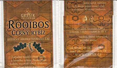 Valdemar Grešík Rooibos Černý Rybíz 5 Glossy