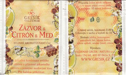 Valdemar Grešík Zázvor & Citron & Med 5 Glossy