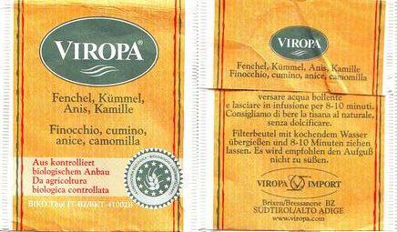 Viropa Fenchel Kümmel Anis Kamille