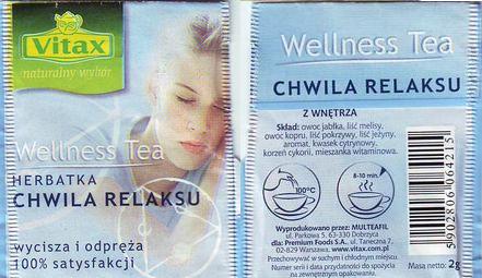 Vitax Wellness Tea Herbatka Chwila Relaksu Ean