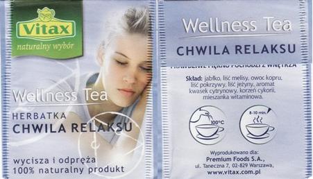 Vitax Wellness Tea Herbatka Chwila Relaksu