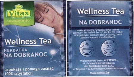 Vitax Wellness Tea Herbatka Na Dobranoc