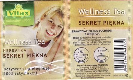 Vitax Wellness Tea Herbatka Sekret Piekna Ean