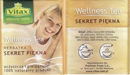 Vitax Wellness Tea Herbatka Sekret Piekna