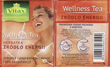 Vitax Wellness Tea Herbatka Zrodlo Energii Ean