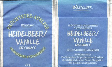 Westcliff 01215198 Früchtetee Auslese Heidelbeer Vanille Geschmack