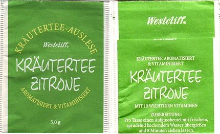 Westcliff 01215234 Kräutertee Auslese Kräutertee Zitrone