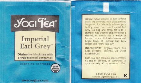 Yogi Tea USA Imperial Earl Grey