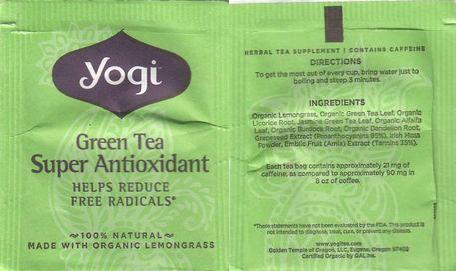 Yogi USA Green Tea Super Antioxidant