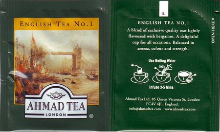 Ahmad English Tea No 1 Picture Foil New Logo