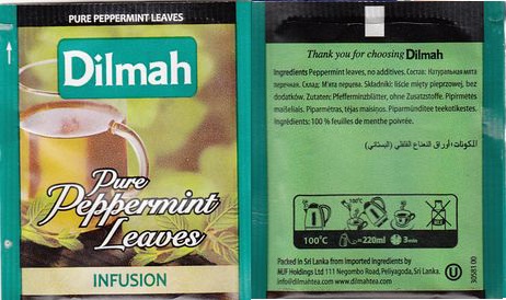 Dilmah Fun Teas Infusion Pure Peppermint Leaves