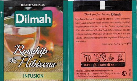 Dilmah Fun Teas Infusion Rosehip & Hibiscus
