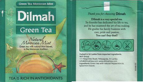 Dilmah Green Tea Natural Moroccan Mint Oval