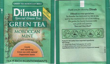 Dilmah SGT Green Tea Moroccan Mint Oval