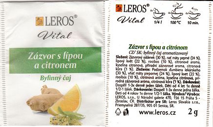 Leros Vital Zázvor s Lipou a Citronem