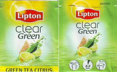 Lipton 8450502 Clear Green Tea Citrus