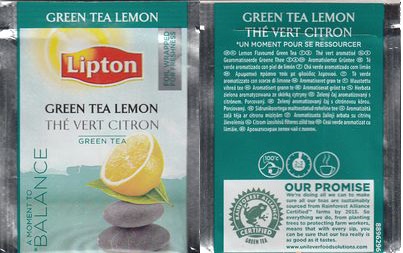 Lipton 8896296 Green Tea Lemon