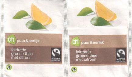 AH 01216670 Fairtrade Groene Thee Met Citrone