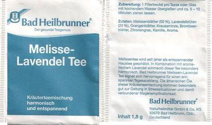 Bad Heilbrunner 08 Melisse Lavendel Tee