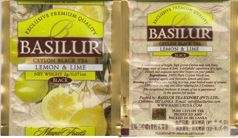 Basilur 07 Ceylon Black Tea Lemon & Lime