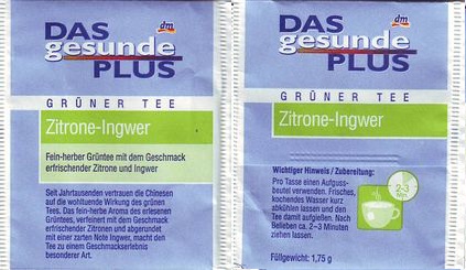 Das Gesunde Plus XWP38 Grüner Tee Zitrone Ingwer