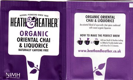 Heath & Heather 05 Organic Oriental Chai & Liquorice