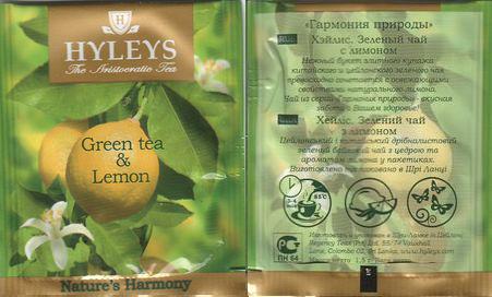 Hyleys Green Tea & Lemon Natures Harmony