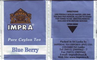 Impra Pure Ceylon Tea Blue Berry