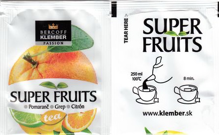 Klember Passion Super Fruits Pomaranc Grep Citron Tea