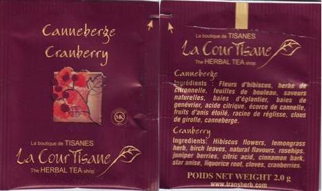 La Cour Tisane Cranberry 2