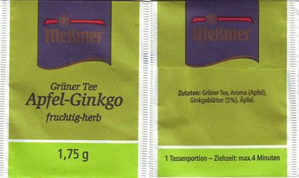 Meßmer 04212295 Grüner Tee Apfel Ginkgo